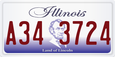 IL license plate A343724
