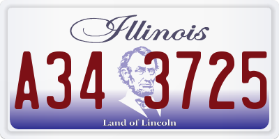 IL license plate A343725