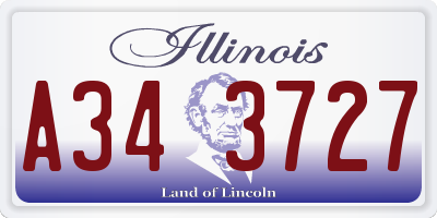 IL license plate A343727