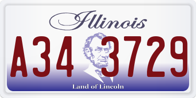 IL license plate A343729