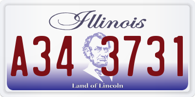 IL license plate A343731