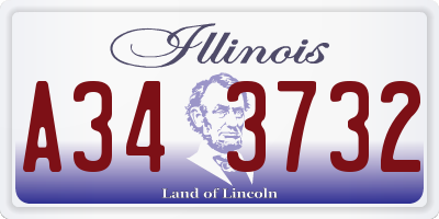 IL license plate A343732