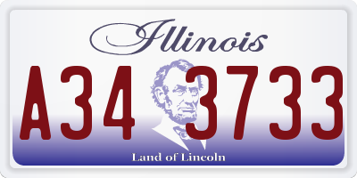 IL license plate A343733