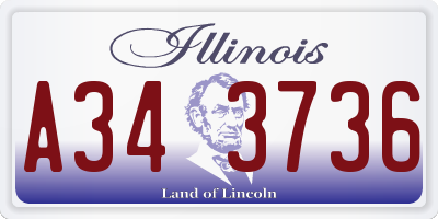 IL license plate A343736