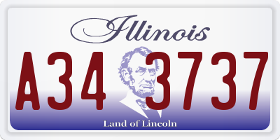 IL license plate A343737