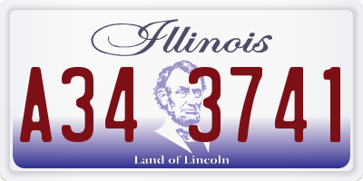 IL license plate A343741