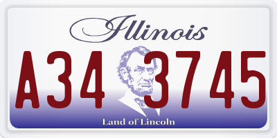 IL license plate A343745