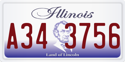 IL license plate A343756