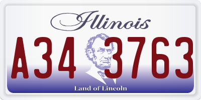 IL license plate A343763