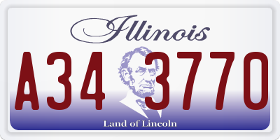 IL license plate A343770