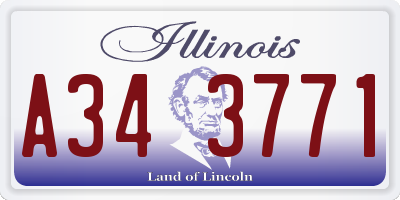 IL license plate A343771