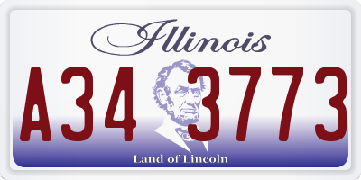 IL license plate A343773