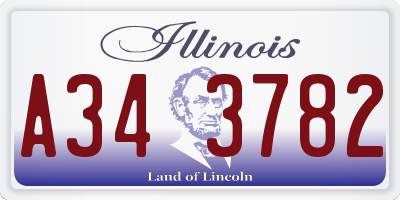 IL license plate A343782