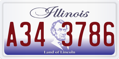 IL license plate A343786