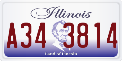IL license plate A343814