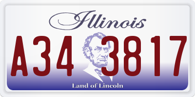 IL license plate A343817