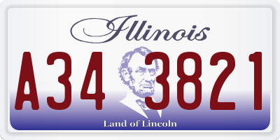 IL license plate A343821