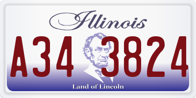 IL license plate A343824