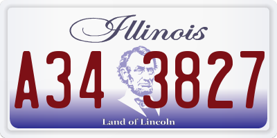 IL license plate A343827