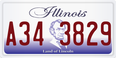 IL license plate A343829