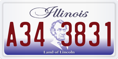 IL license plate A343831