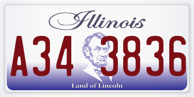 IL license plate A343836