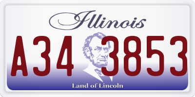 IL license plate A343853