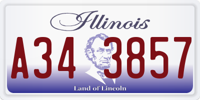 IL license plate A343857