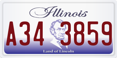 IL license plate A343859