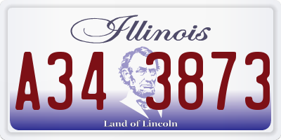 IL license plate A343873