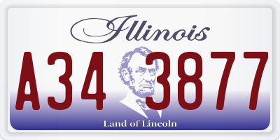IL license plate A343877