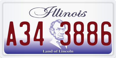 IL license plate A343886