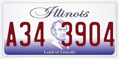 IL license plate A343904