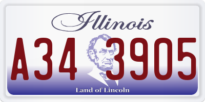 IL license plate A343905