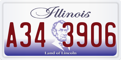 IL license plate A343906