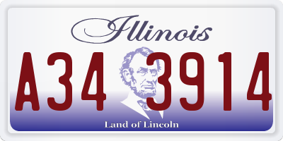 IL license plate A343914