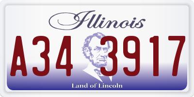 IL license plate A343917