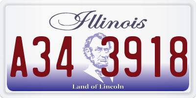 IL license plate A343918