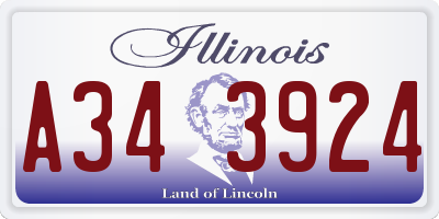 IL license plate A343924