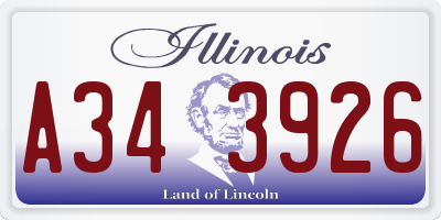 IL license plate A343926