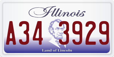 IL license plate A343929