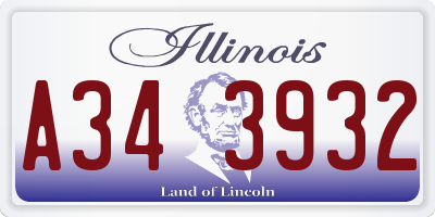IL license plate A343932