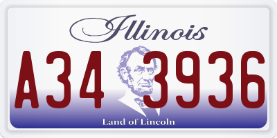 IL license plate A343936