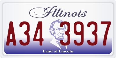 IL license plate A343937