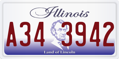 IL license plate A343942