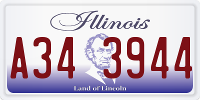 IL license plate A343944