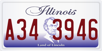 IL license plate A343946
