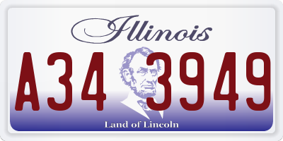 IL license plate A343949