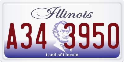 IL license plate A343950