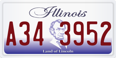 IL license plate A343952